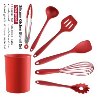 Customized Color Kitchen Creaming Baking Tools Silicone 9 Piece Spatula Set Premium Large Whisk Scra
