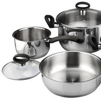 8 stainless steel Bakelite pot set factory customized high quality stainless steel cooker set pot