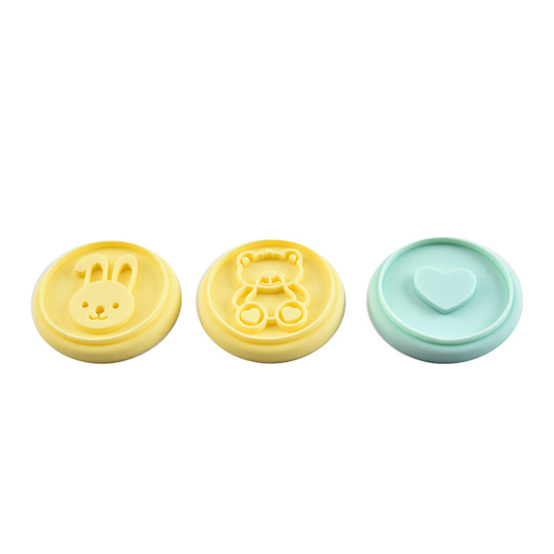 Jianhong Silicone Cookie Stamp Set with Cookie Cutter Fondant Embosser Stamp Round Fondant Stamp图3