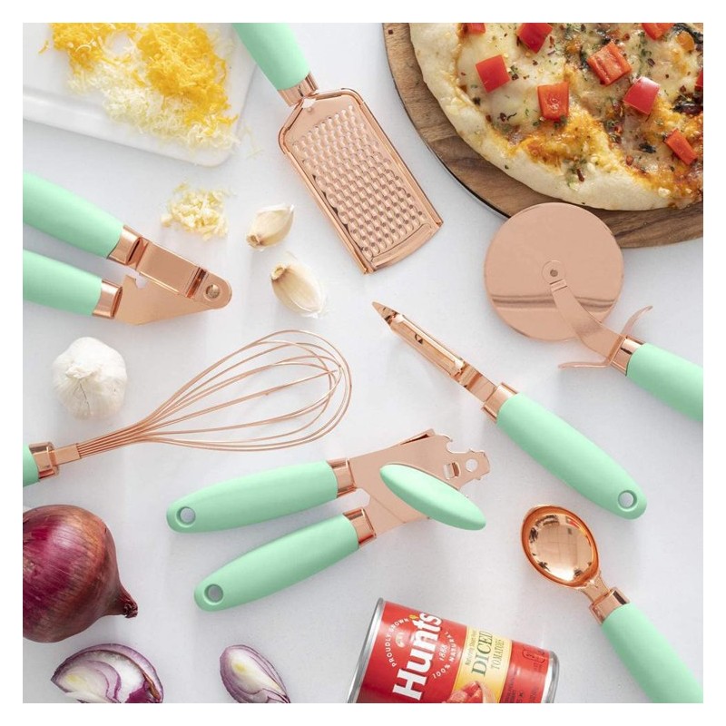 7 Pcs Stainless Steel Kitchen Silicone Handle Kitchenware Gadgets Utensil Sets Kitchen Utensil Acces图2