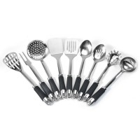 Manufacturers wholesale stainless steel kitchen utensil spatula soup spoon set for cooking