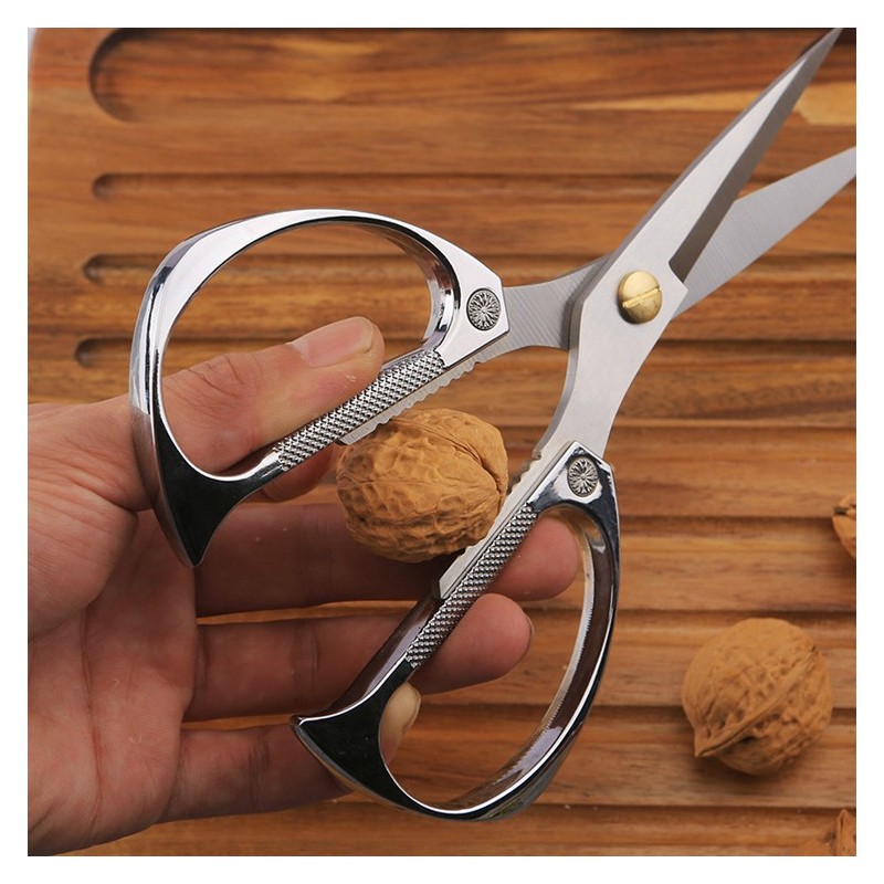 High Quality Household 8inch Zinc alloy handle kitchen stainless steel scissors图4