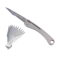 Titanium-alloy Daily Mini Folding Pocket Utility Knife with 10 Replaceable Blades