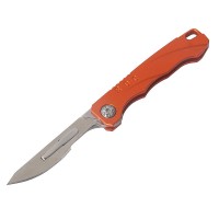 Aluminum Pocket Folding Utility Knife with Key Ring and 10 Replaceable Quick Change Blades