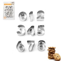 Jianhong 9Pcs Cookie Cutters Set for Baking Stainless Steel Metal Molds Cutters