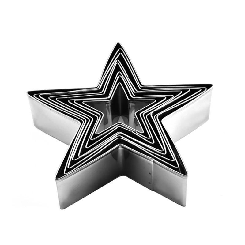 Jianhong 8Pcs Stars Cookie Cutters Set for Baking Stainless Steel Metal Molds Cutters图2