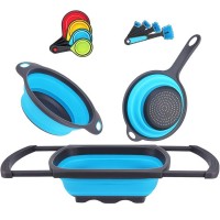 Collapsible Colander Strainer with Extendable Handles for Draining Colander Collapsible Colanders & 