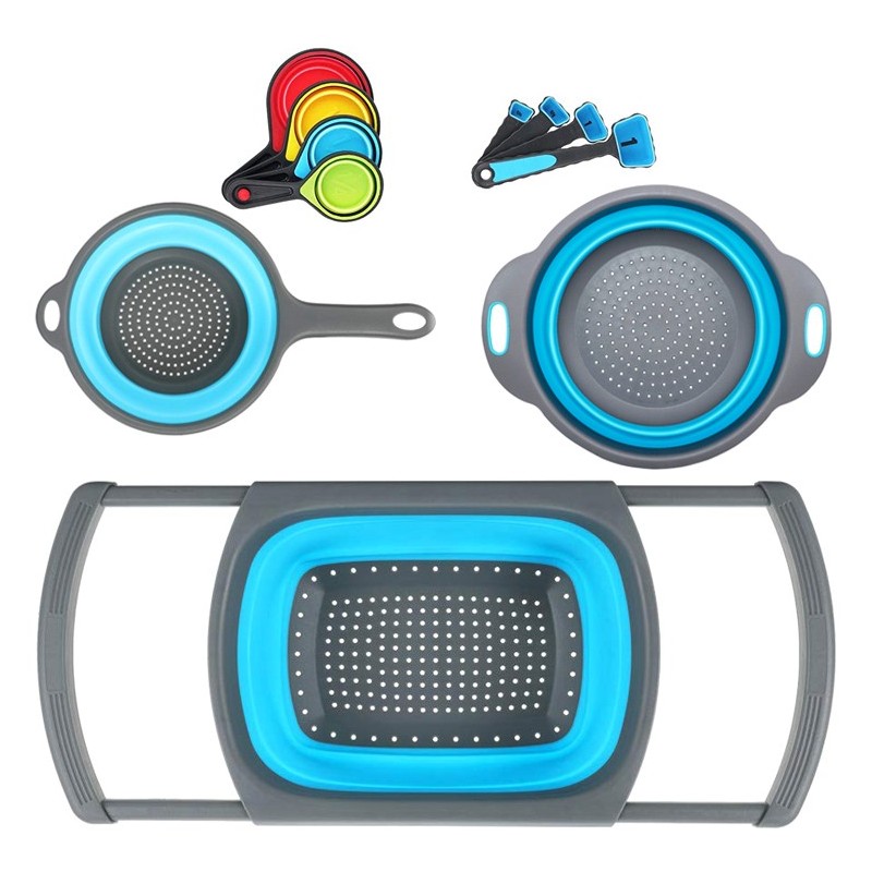 Collapsible Colander Strainer with Extendable Handles for Draining Colander Collapsible Colanders & 图7