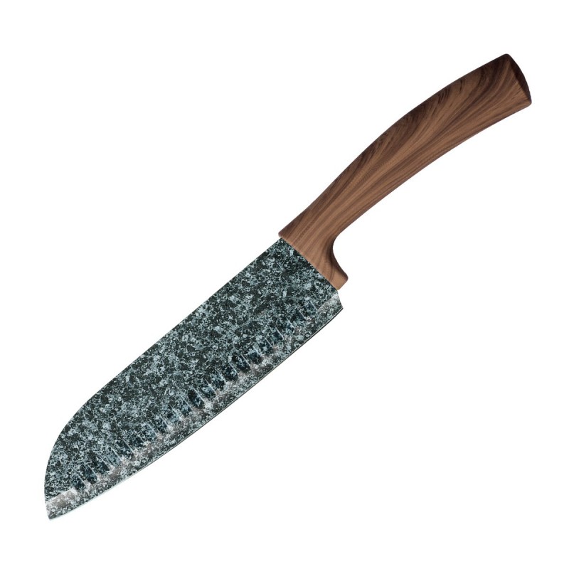 6pcs hot selling kitchen knife set with marble coating with acrylic stand图6
