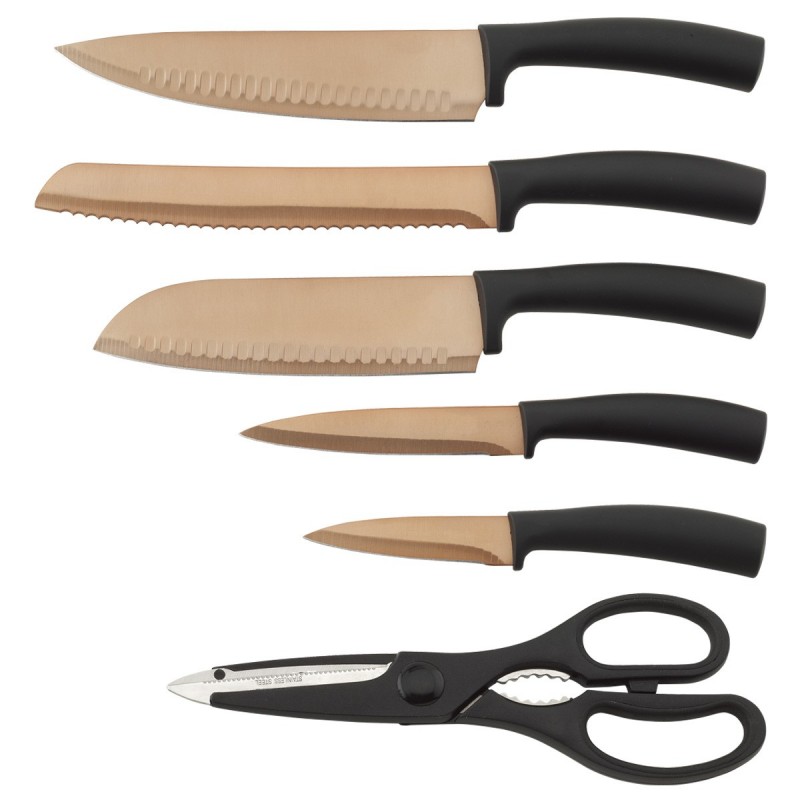 7pcs hot selling kitchen knife set with block图2