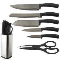 7pcs hot selling kitchen knife set with block