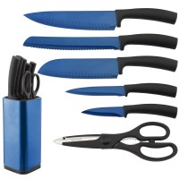 7pcs hot selling kitchen knife set with block