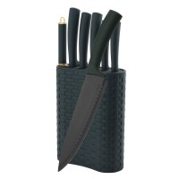 7pcs hot selling kitchen knife set with block