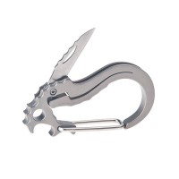 Titanium Carabiner Keychain Clip, 3-in-1 Multi Keyring Holder