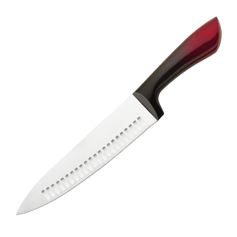 6pcs hot selling hollow handle knife set with gradient color with stand图3