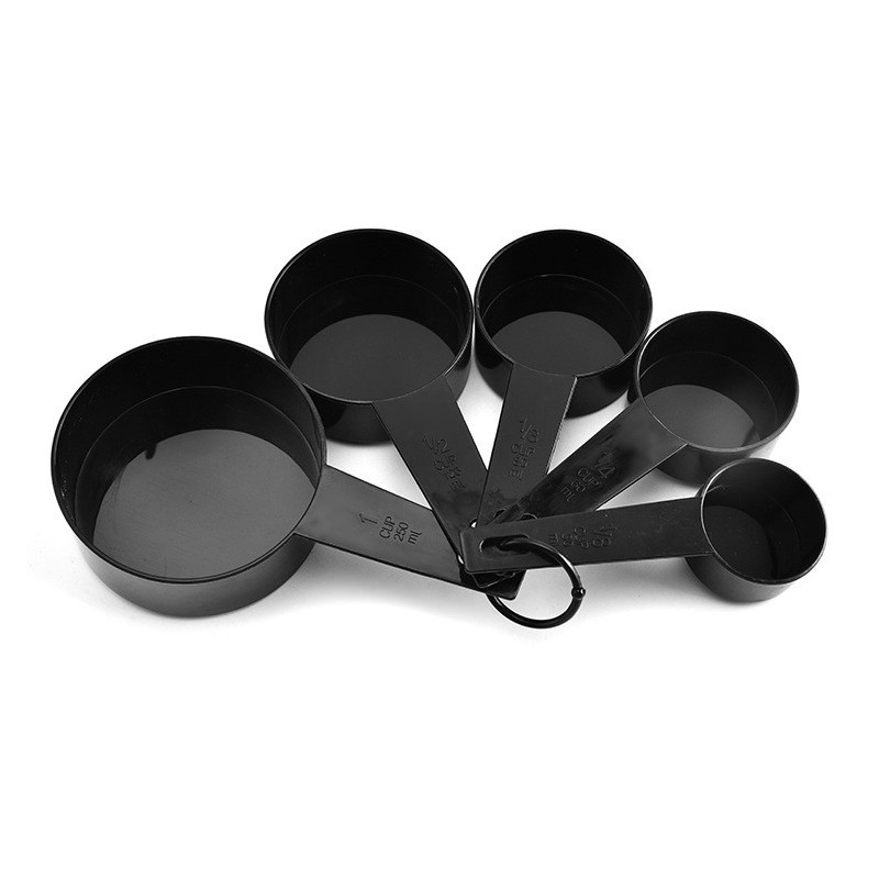 10piece black plastic measuring cups and measuring spoons图2