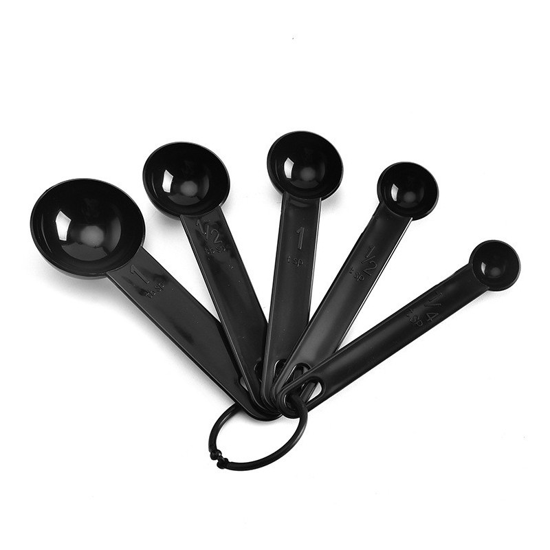 10piece black plastic measuring cups and measuring spoons图3