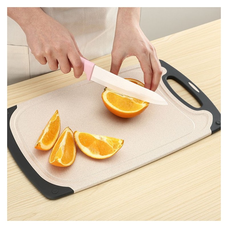Amazon hot selling different color eco-friendly kitchen wheat straw 3pcs chopping board set图3