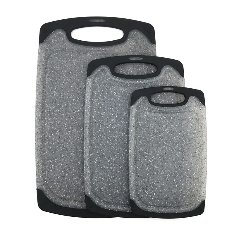 3 Pieces Set Plastic Chopping Board Sets Non-slip feet cutting board set 1 buyer图3