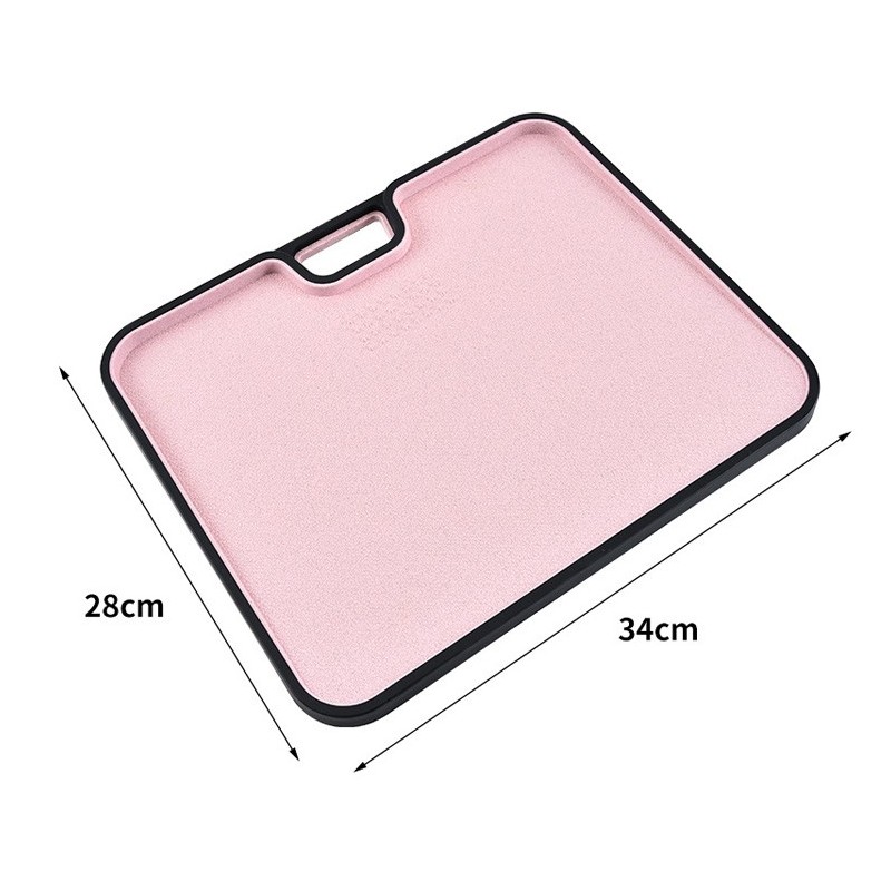 Multipurpose Anti-Mildew Non-Slip Edges Plastic Wheat Straw Kitchen Chopping Board With Juice Groove图3