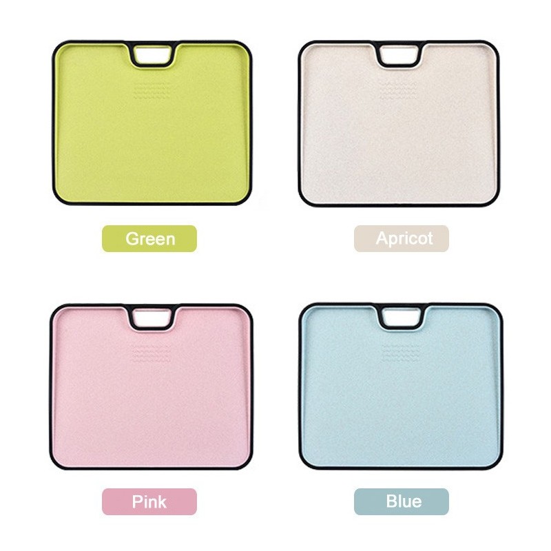 Multipurpose Anti-Mildew Non-Slip Edges Plastic Wheat Straw Kitchen Chopping Board With Juice Groove图5