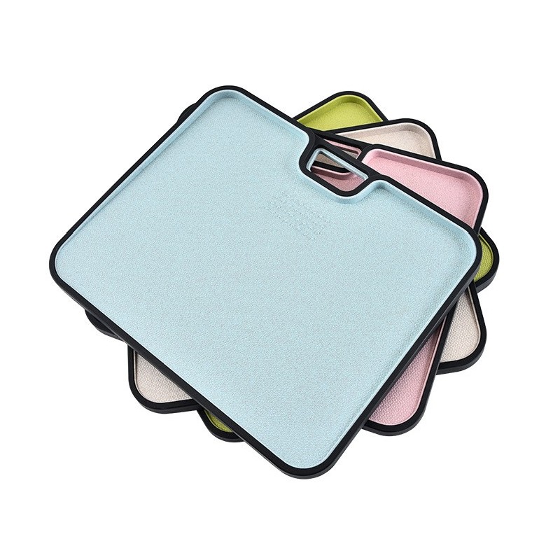 Multipurpose Anti-Mildew Non-Slip Edges Plastic Wheat Straw Kitchen Chopping Board With Juice Groove图6