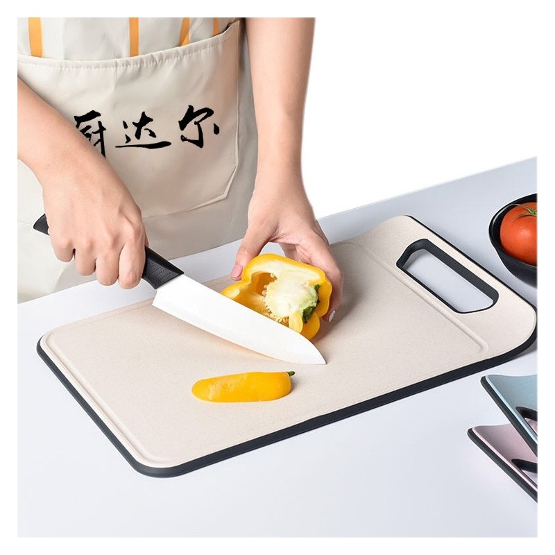 Dishwasher safe Non Slip Large Size Wheat straw kitchen Plastic Knife Cutting Board图2