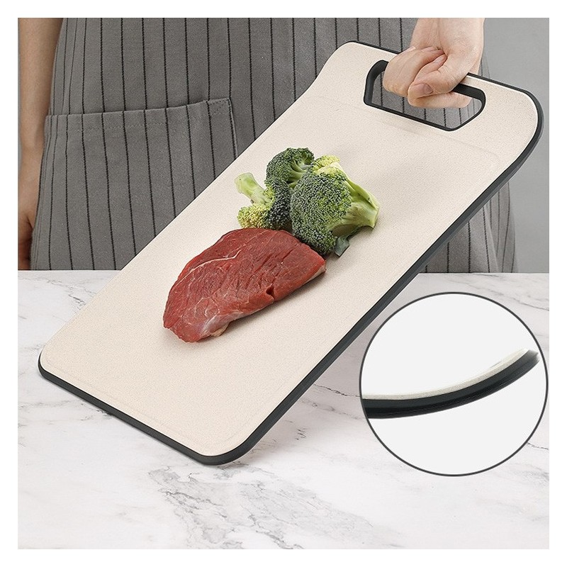 Dishwasher safe Non Slip Large Size Wheat straw kitchen Plastic Knife Cutting Board图3