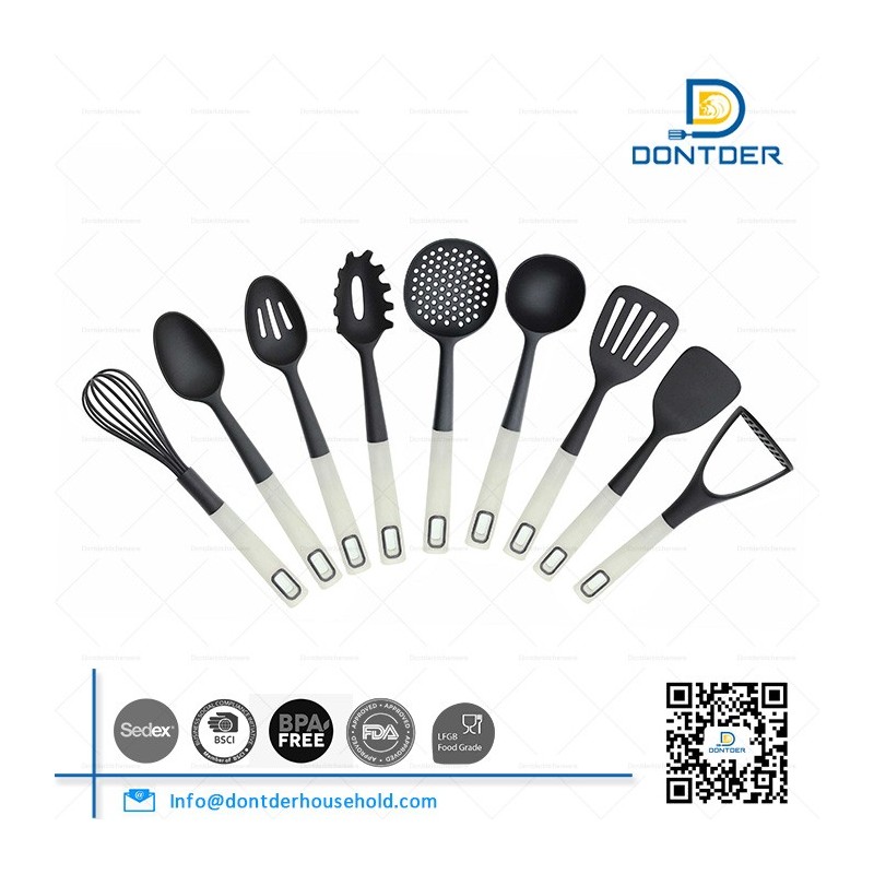 D00217 Nylon Kitchenware Cooking Utensils Set Nylon Tools Set图2
