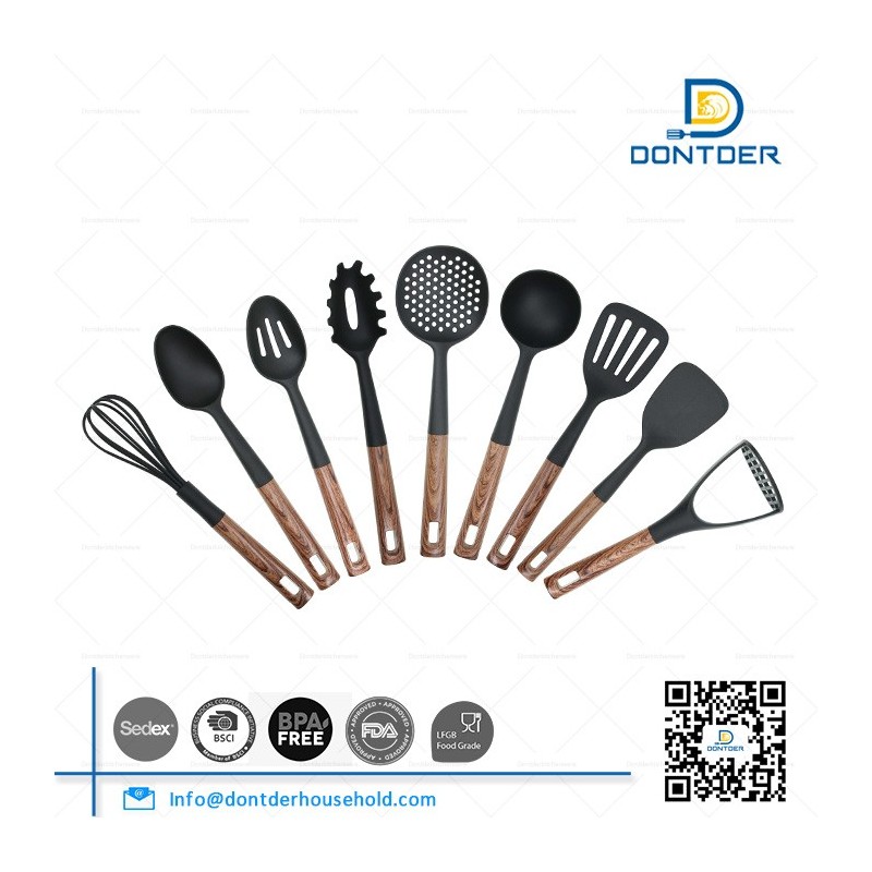 D00217 Nylon Kitchenware Cooking Utensils Set Nylon Tools Set图3