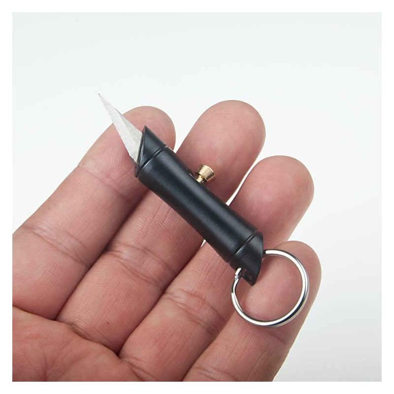 Mini Aluminum Package Opener Knife, EDC Tiny 1.9inch Knife Hang On A Keychain图2