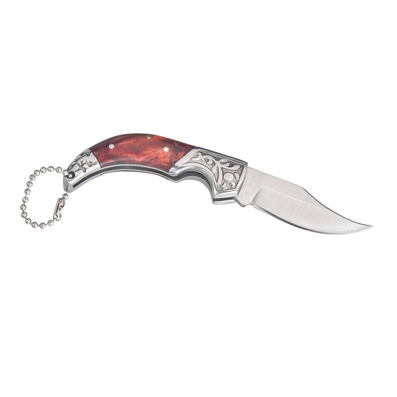 Mini Folding Pocket Knife, Steel Bolster and Color Handle图2