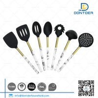 D00059 Nylon Kitchen Utensils Set with Marbled Handle