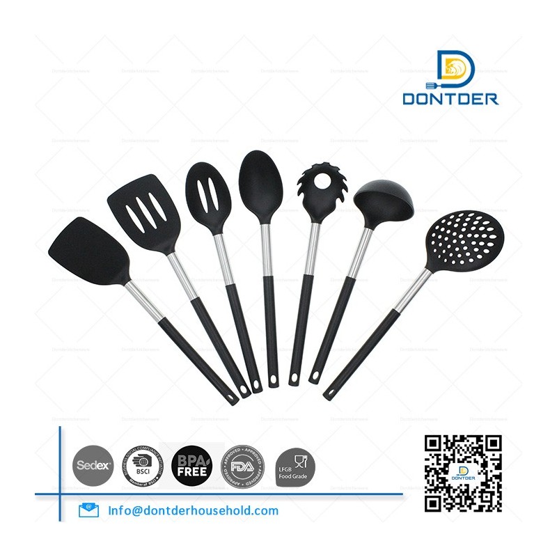 D00059 Nylon Kitchen Utensils Set with Marbled Handle图3
