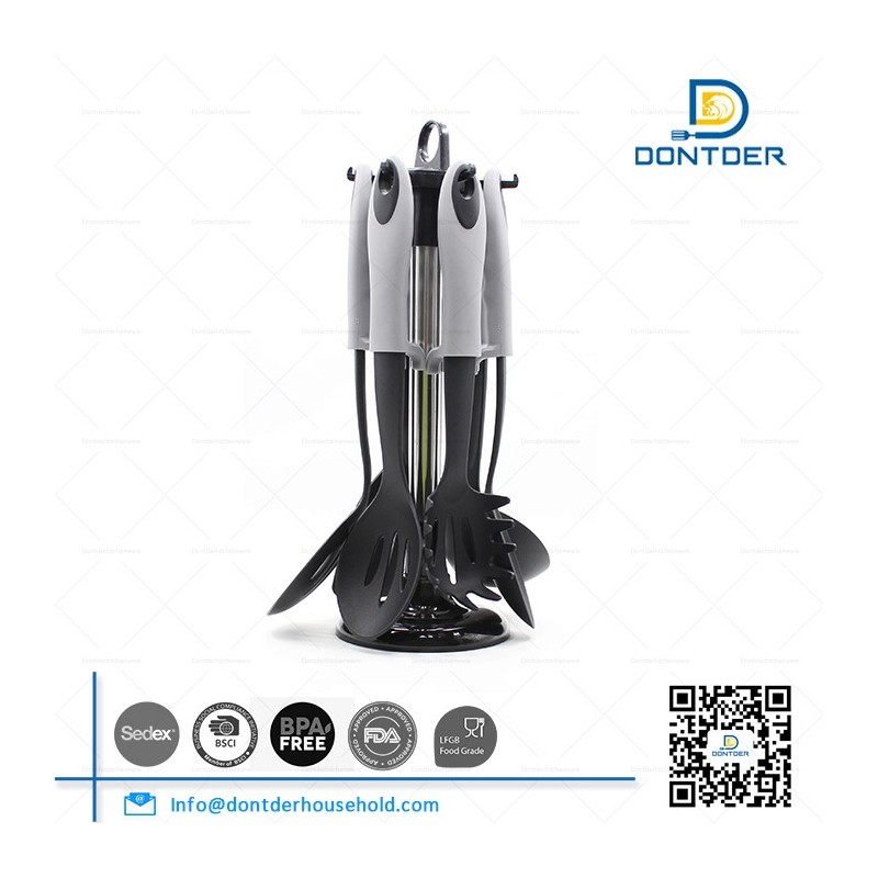 D00096 Good Grip Nylon Cooking Utensils Set with Rest图2