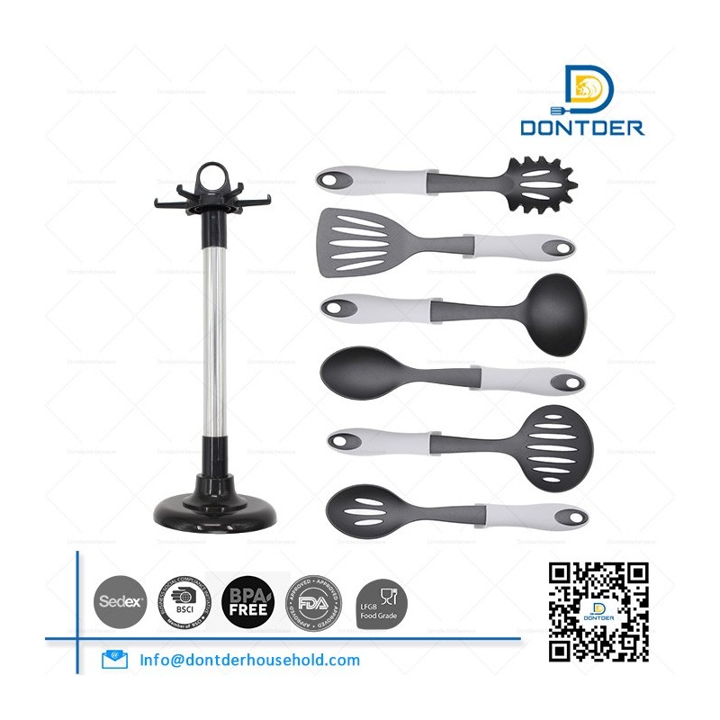 D00096 Good Grip Nylon Cooking Utensils Set with Rest图3