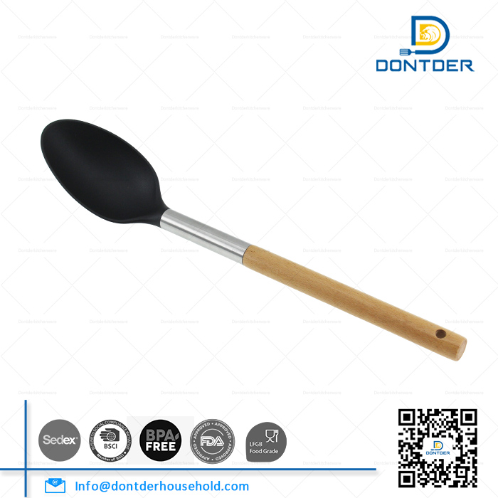 D00007 Nylon Spoon with Beech Wood Handle2