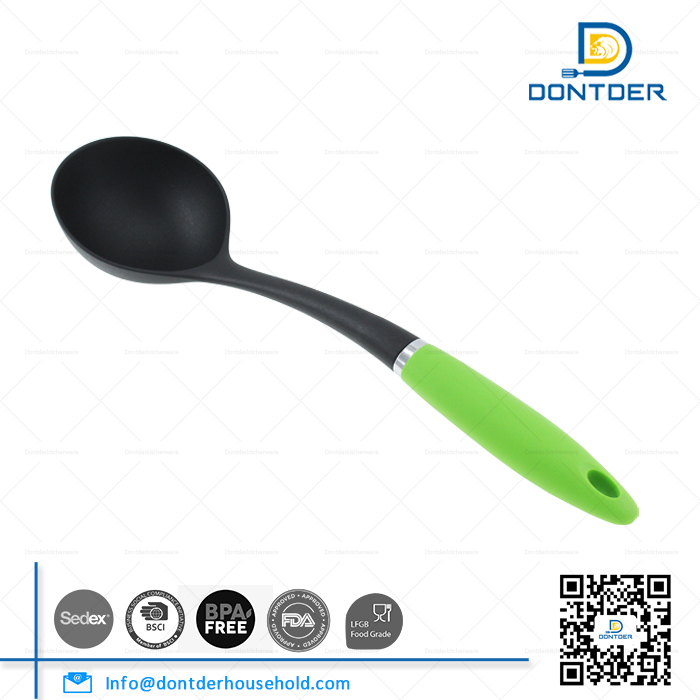 D00152 Nylon Ladle Spoon with color Handle