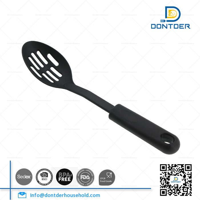 D00119 Nylon Slotted Spoon with Plastic Handle