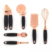 6 Pcs Rose Gold Kitchen Tool Set Kitchen Accessories Gadget Set Copper Coated Stainless Steel gadget