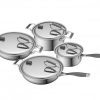Lark series tri-ply stainless steel cookware