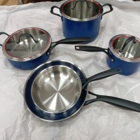stainless steel cookware , tri-ply pot , painting , induction