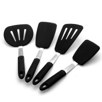 High Temperature 4 pcs Silicone Turner Spatula Set Non-Stick Kitchen Utensils high temperature resis