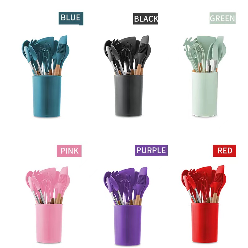 Silicone kitchenware 12 pieces 1 set of silicone kitchen accessories Cooking tools kitchen utensils 图2