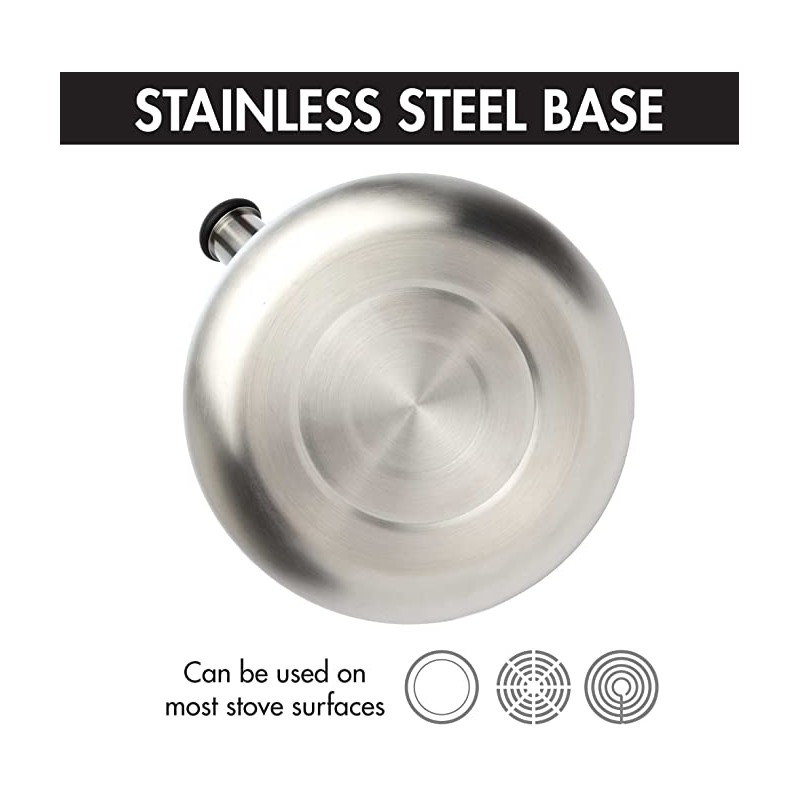 Kitchen Classic Polishing Silver 3l Whistling Water Boiler Hot Nylon Handle Stainless Steel Whistlin图2