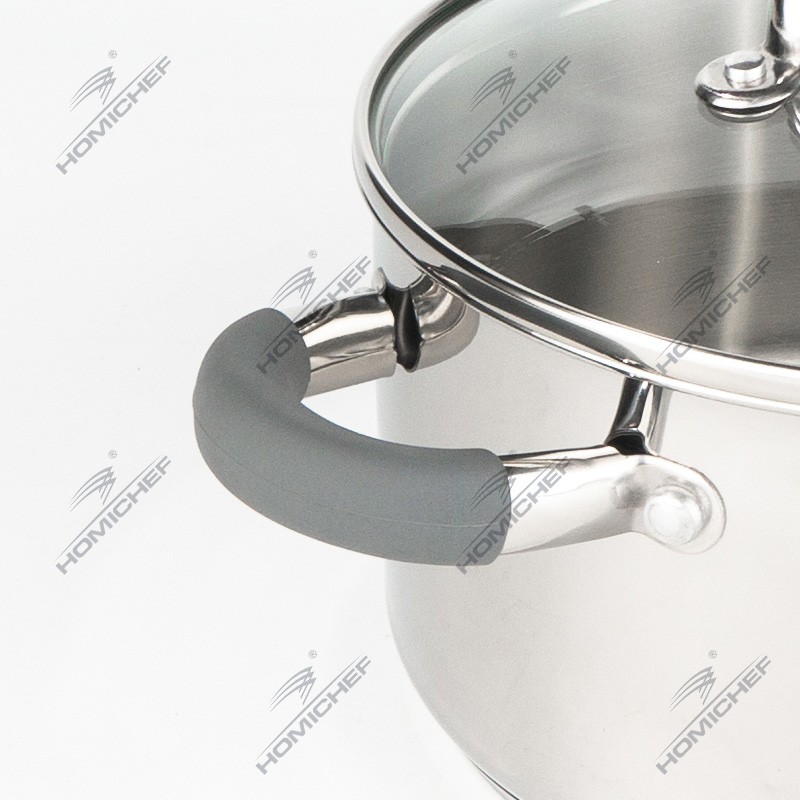 Straight  body stainless steel cookware set图3