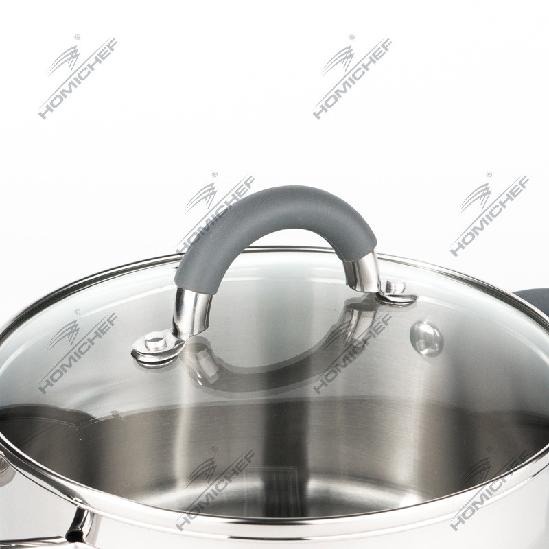 Straight  body stainless steel cookware set图4