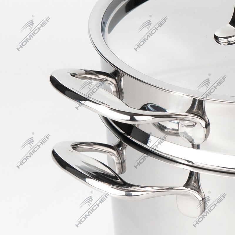 Straight Bottom Stainless steel steamer cookware set图3
