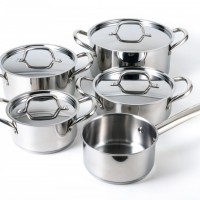 Straight Body cookware set with pipe handle(UL certificated recycled content)
