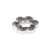 High Quality 5 pcs Diy baking Stainless Steel Flower Shape Cookie Cutter set